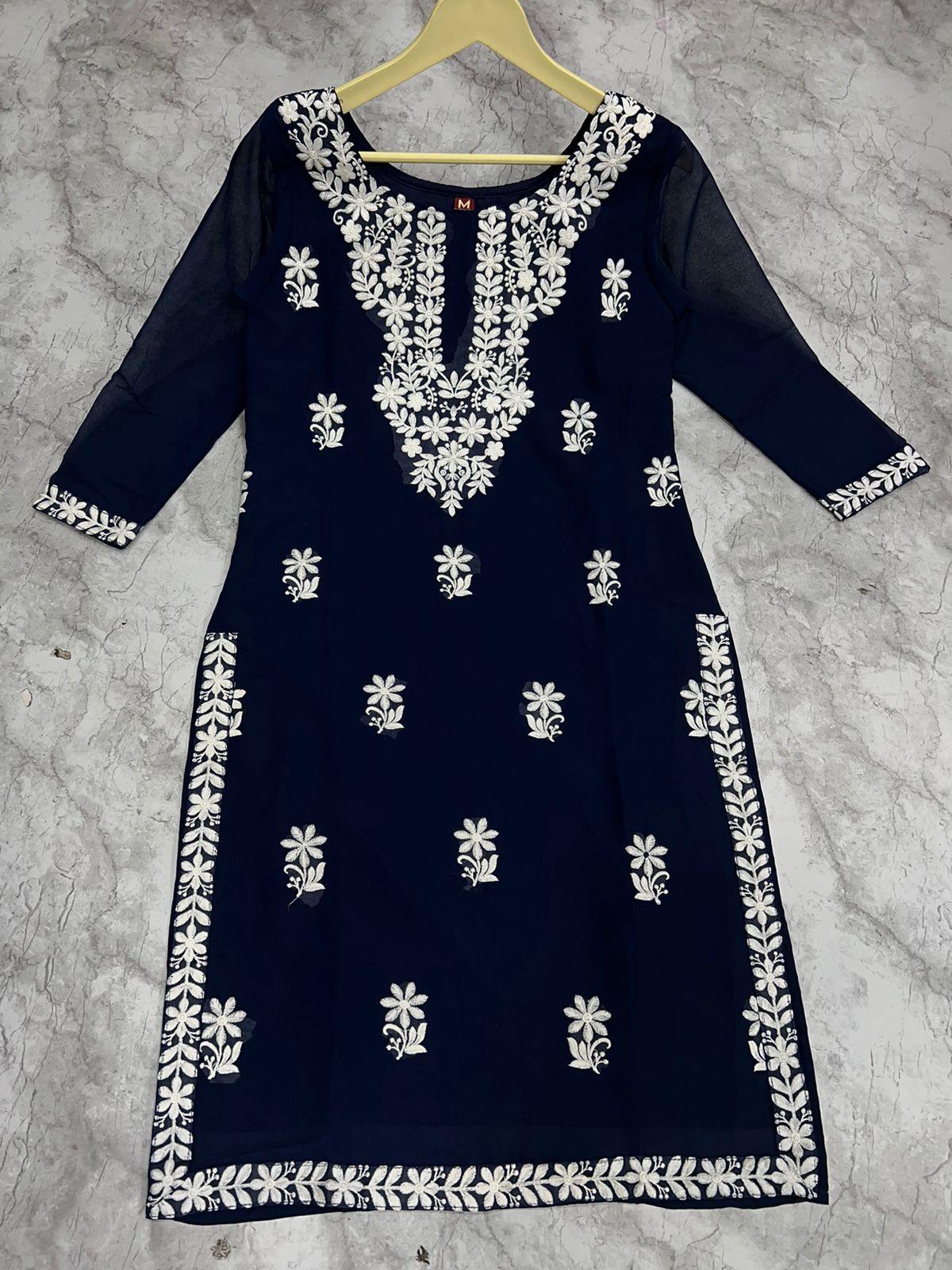 Beautiful Designer Sangeet Urvashi Faux Georgette Kurti