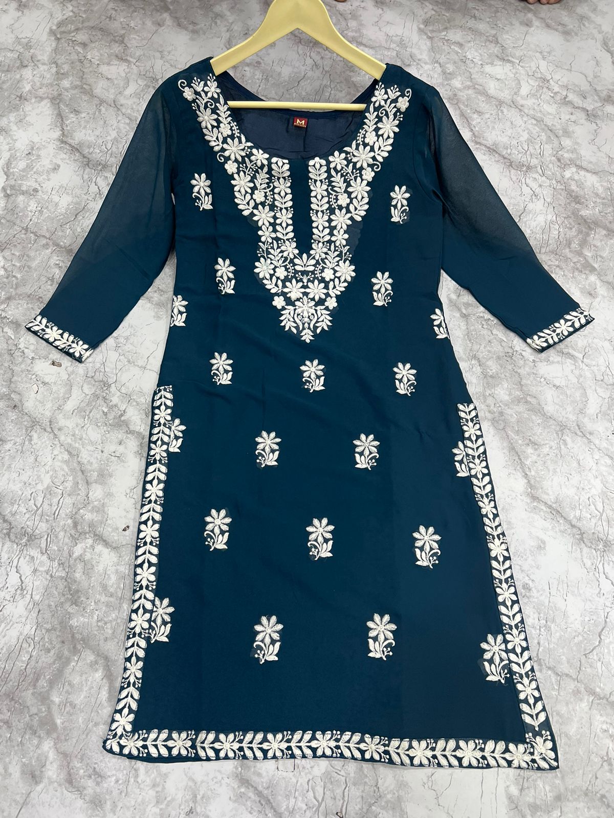 Beautiful Designer Sangeet Urvashi Faux Georgette Kurti