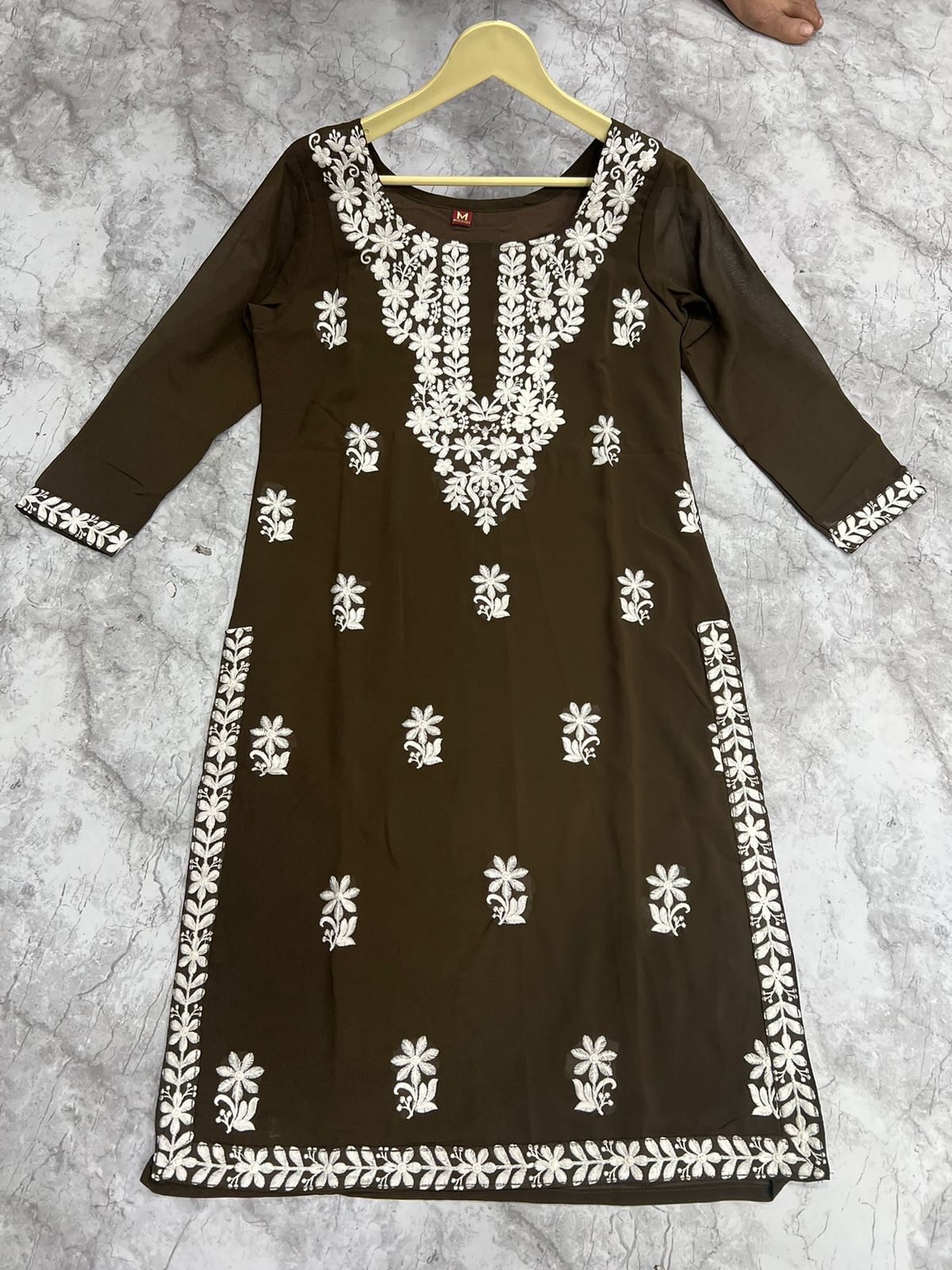 Beautiful Designer Sangeet Urvashi Faux Georgette Kurti