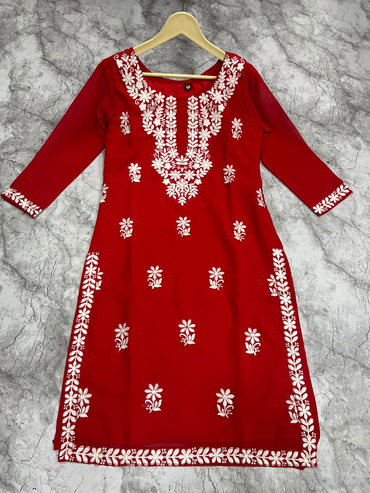 Beautiful Designer Sangeet Urvashi Faux Georgette Kurti