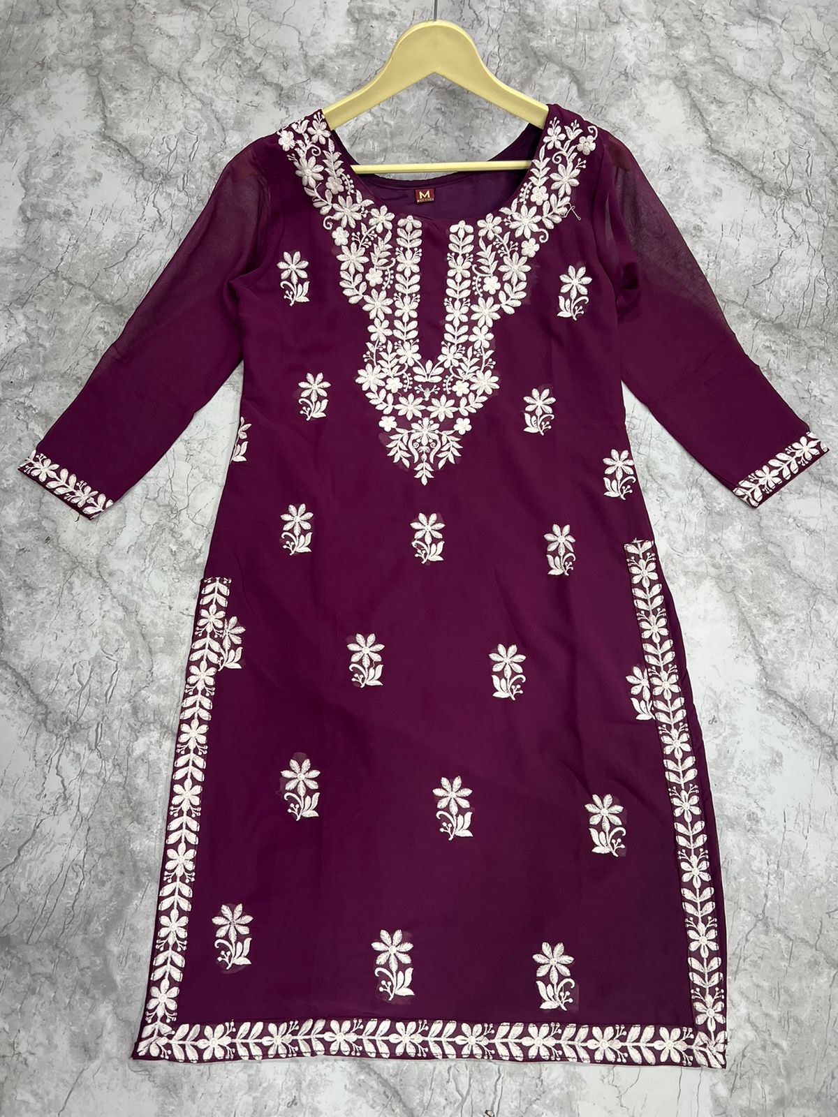 Beautiful Designer Sangeet Urvashi Faux Georgette Kurti