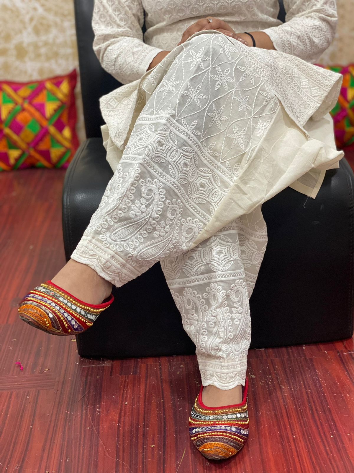 Beautiful Designer Chikankari Patiala Salwar Plazo