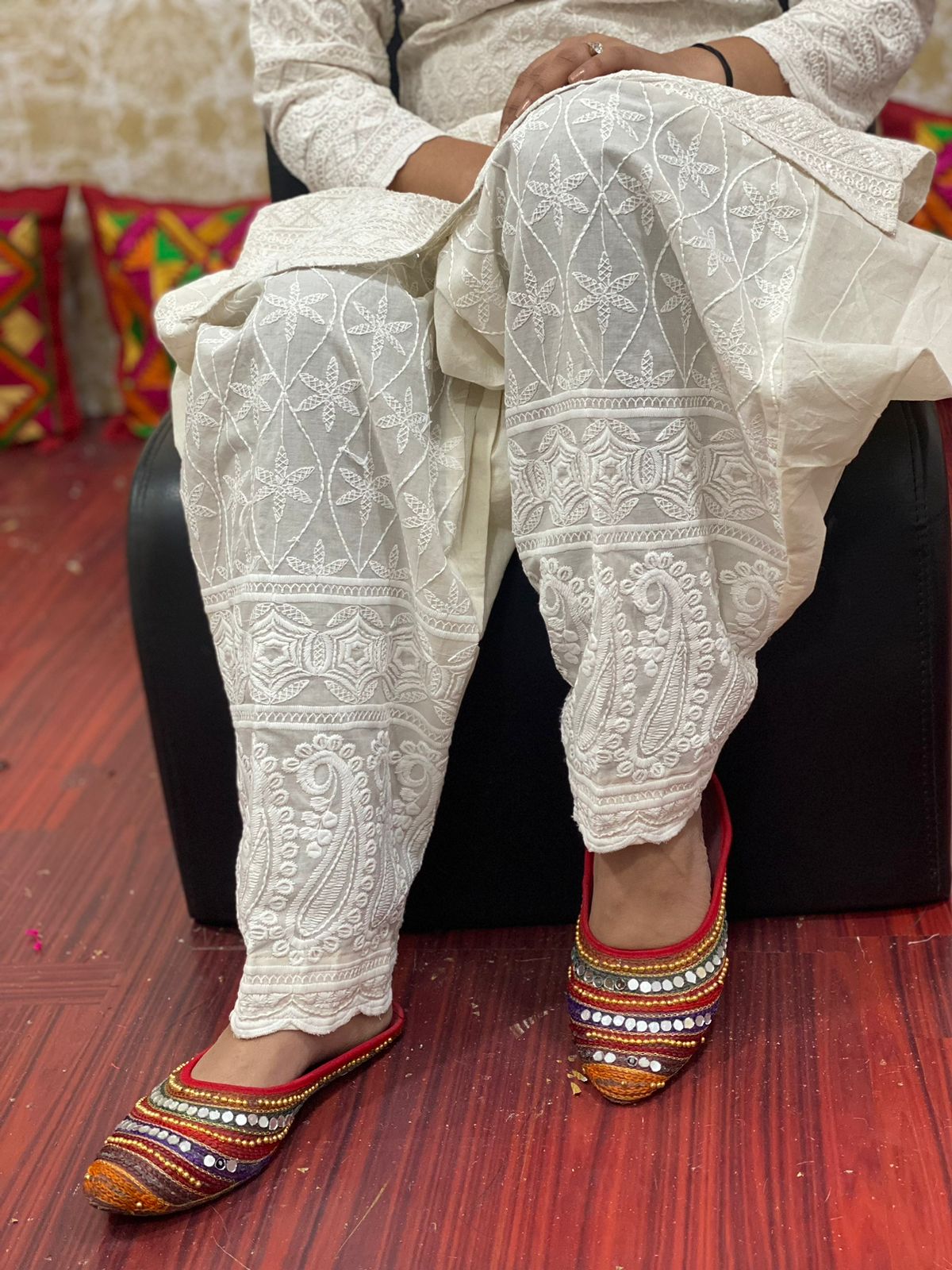 Beautiful Designer Chikankari Patiala Salwar Plazo