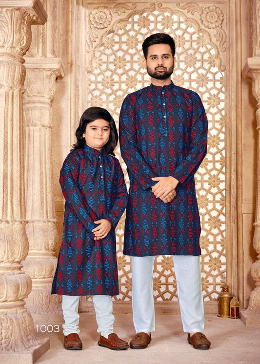 Beautiful Father & Son Combo Kurta Pyjama Dress