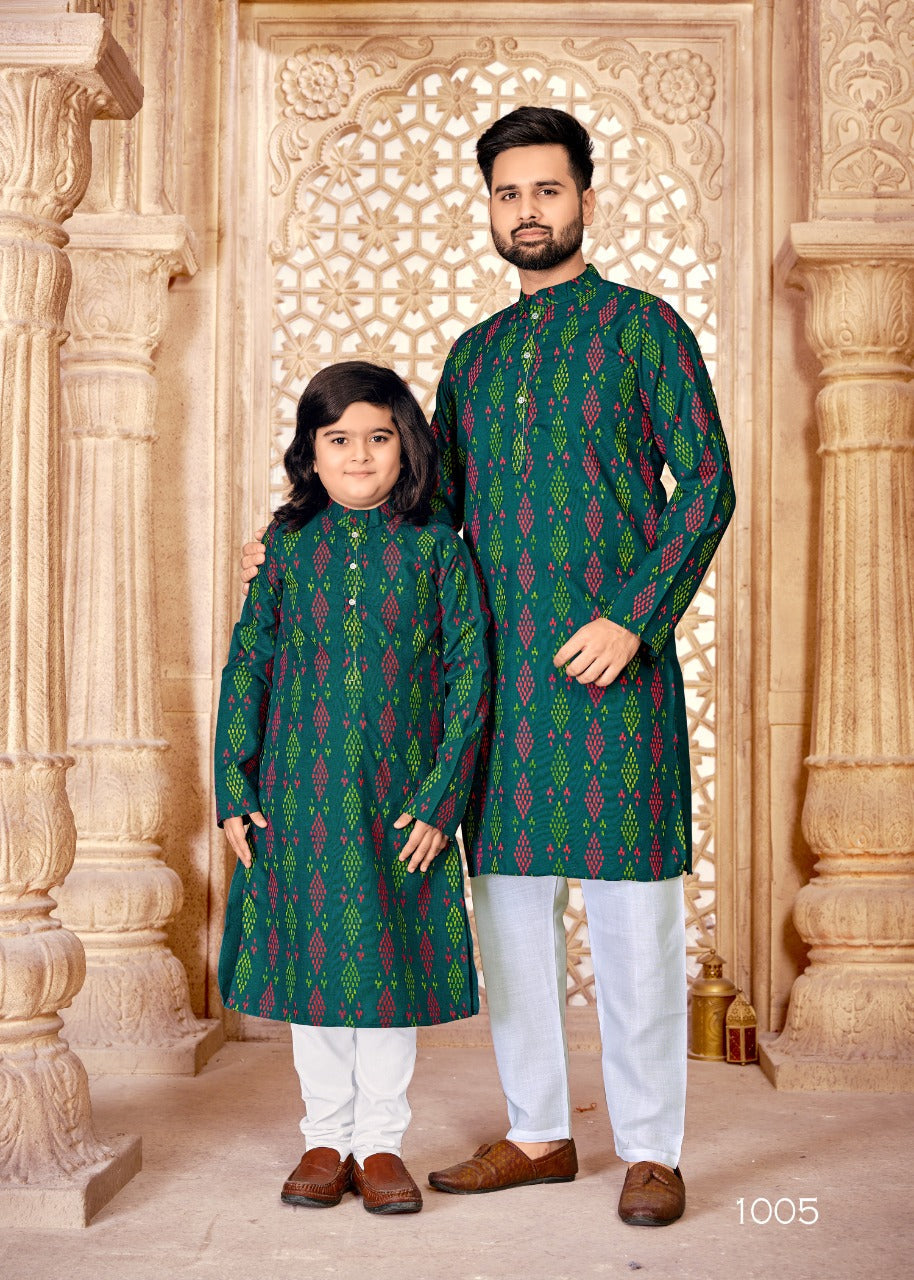 Beautiful Father & Son Combo Kurta Pyjama Dress