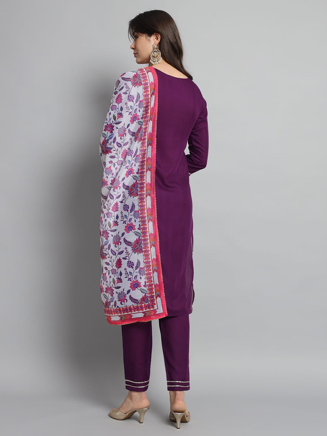 Beautiful Designer Pure Cotton Full Stiched Kurti Pant with Dupatta