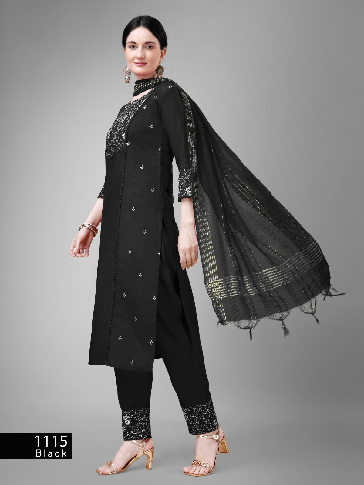 Beautiful Designer Pure Cotton Full Stiched Kurti Pant with Dupatta