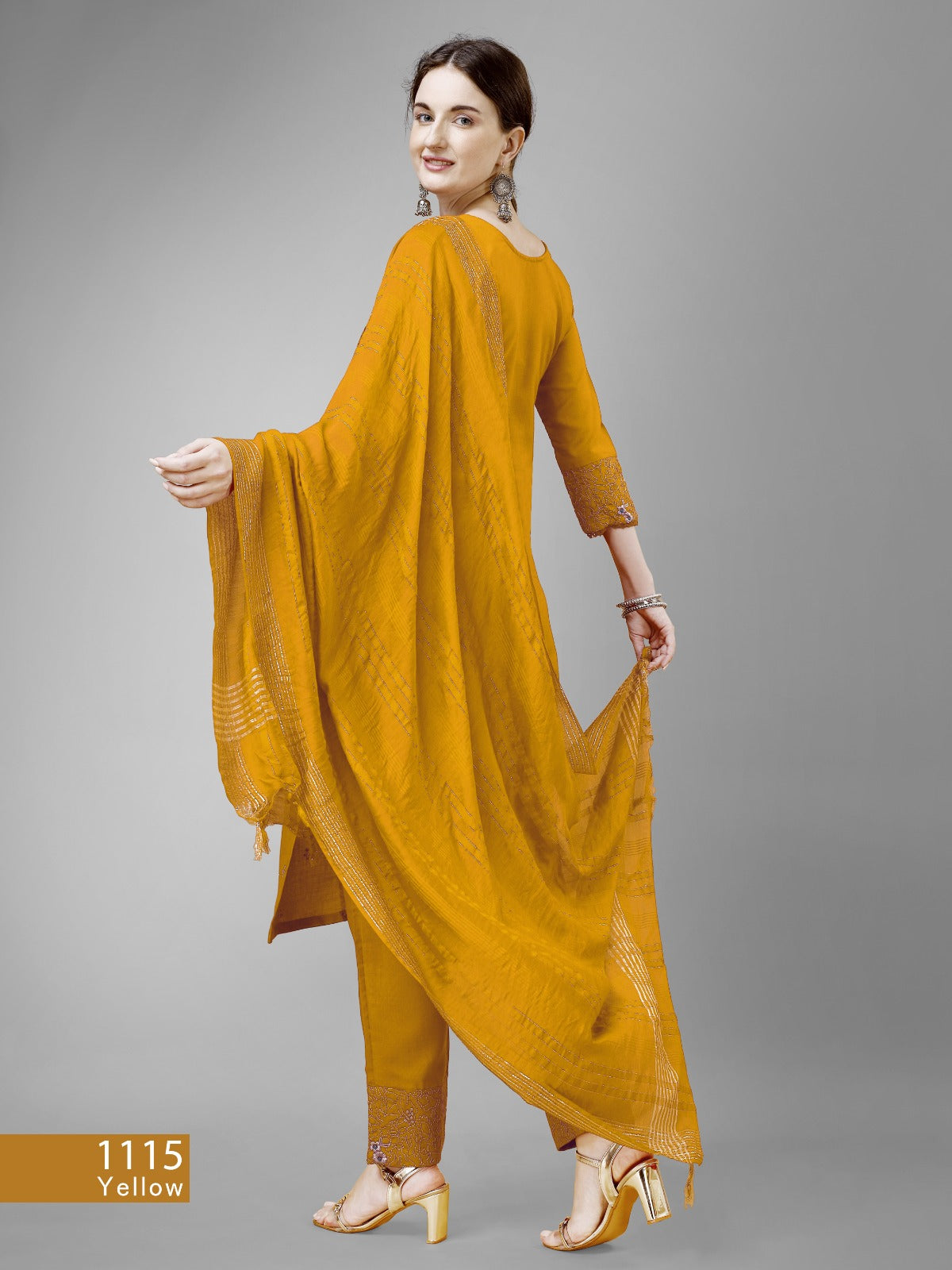 Beautiful Designer Pure Cotton Full Stiched Kurti Pant with Dupatta