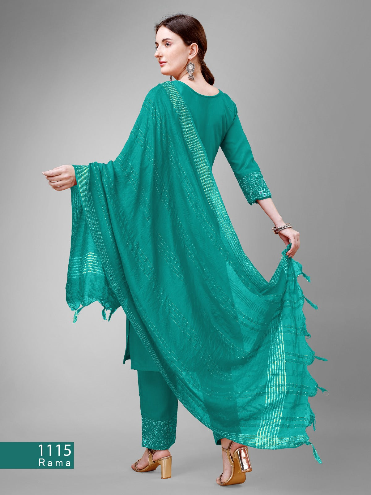 Beautiful Designer Pure Cotton Full Stiched Kurti Pant with Dupatta