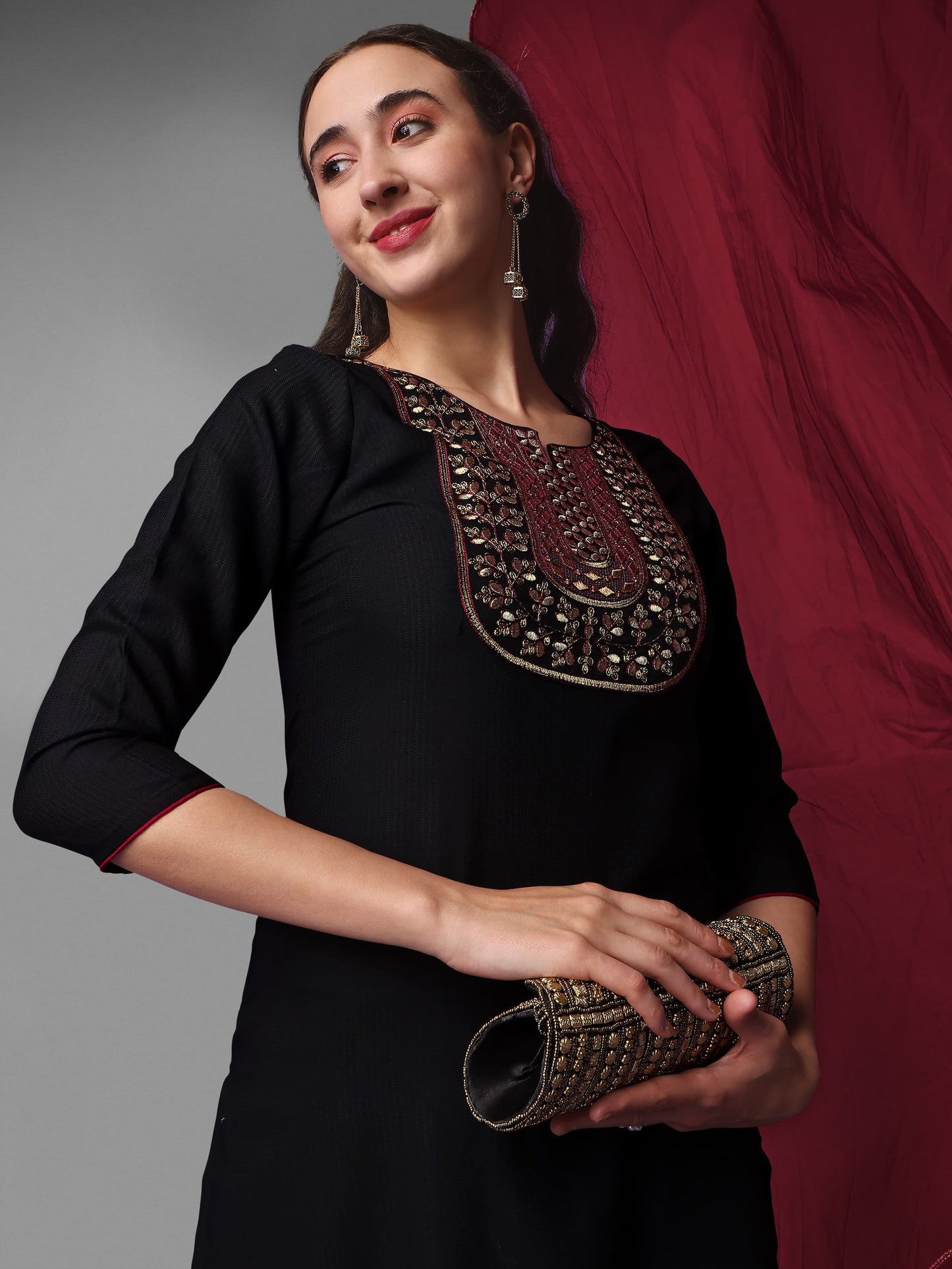 Beautiful Designer Pure Cotton Full Stiched Kurti Pant with Dupatta