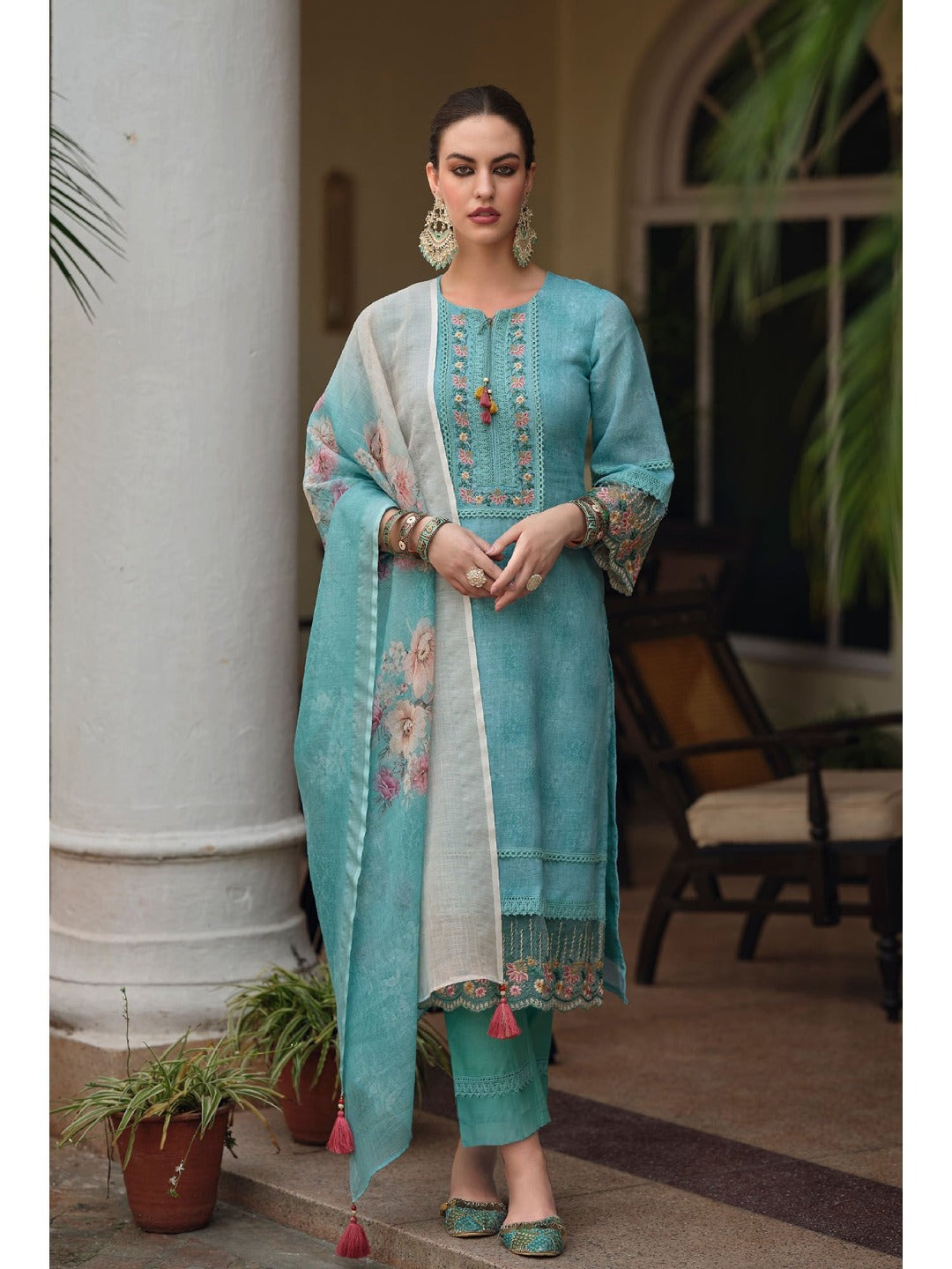 Beautiful Designer Linen Cotton Salwar Kameez