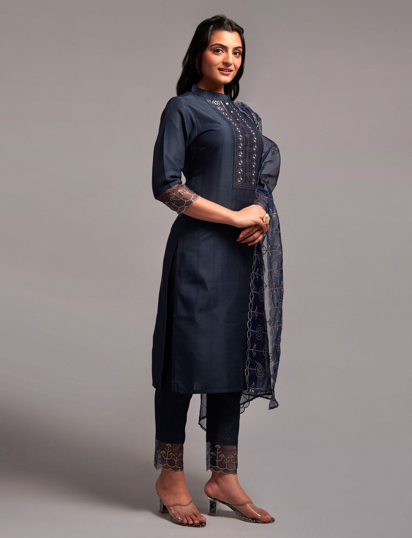 Beautiful Designer Cotton Kurti Pant With Dupatta