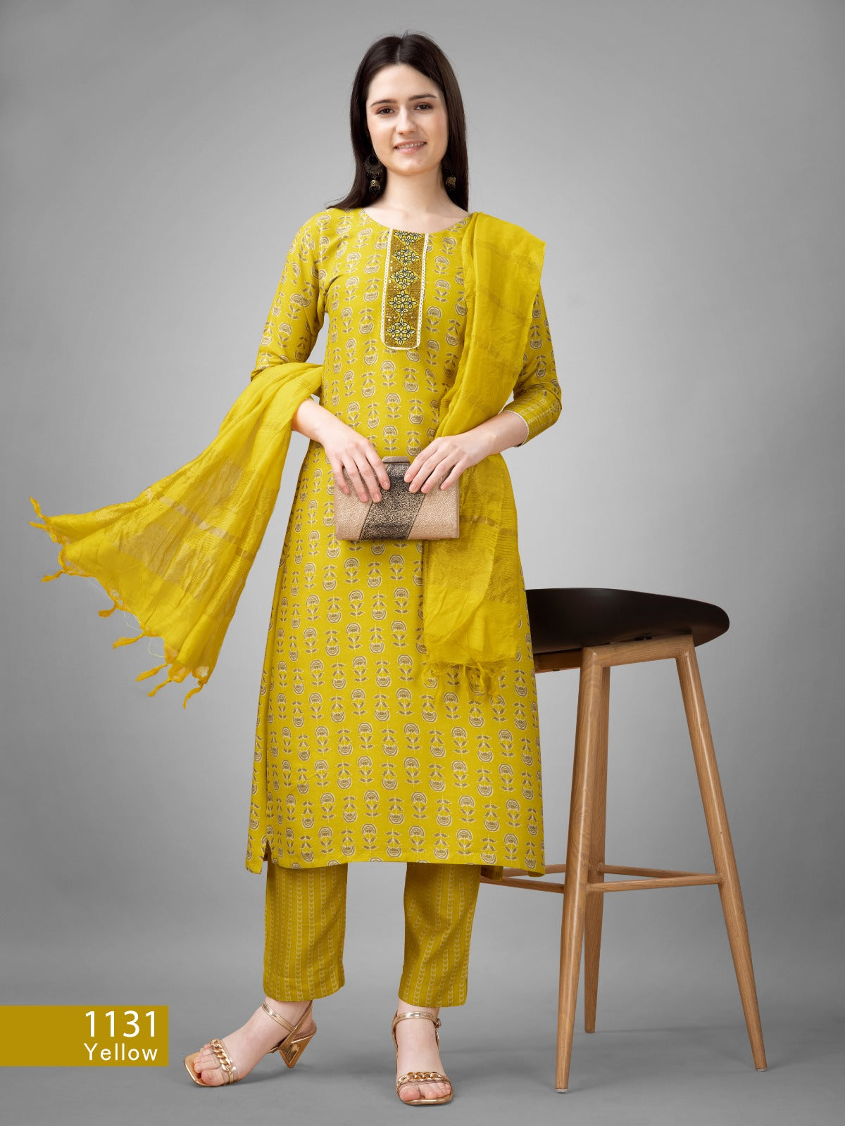 Beautiful Designer Pure Cotton Full Stiched Kurti Pant with Dupatta