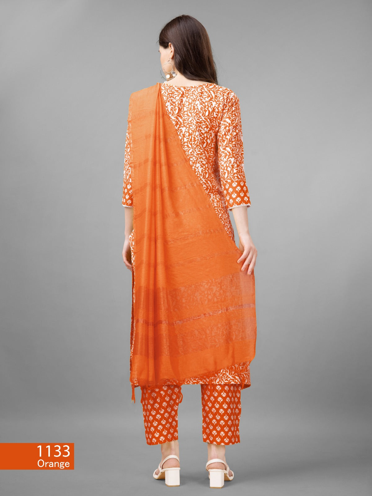 Beautiful Designer Pure Cotton Full Stiched Kurti Pant with Dupatta