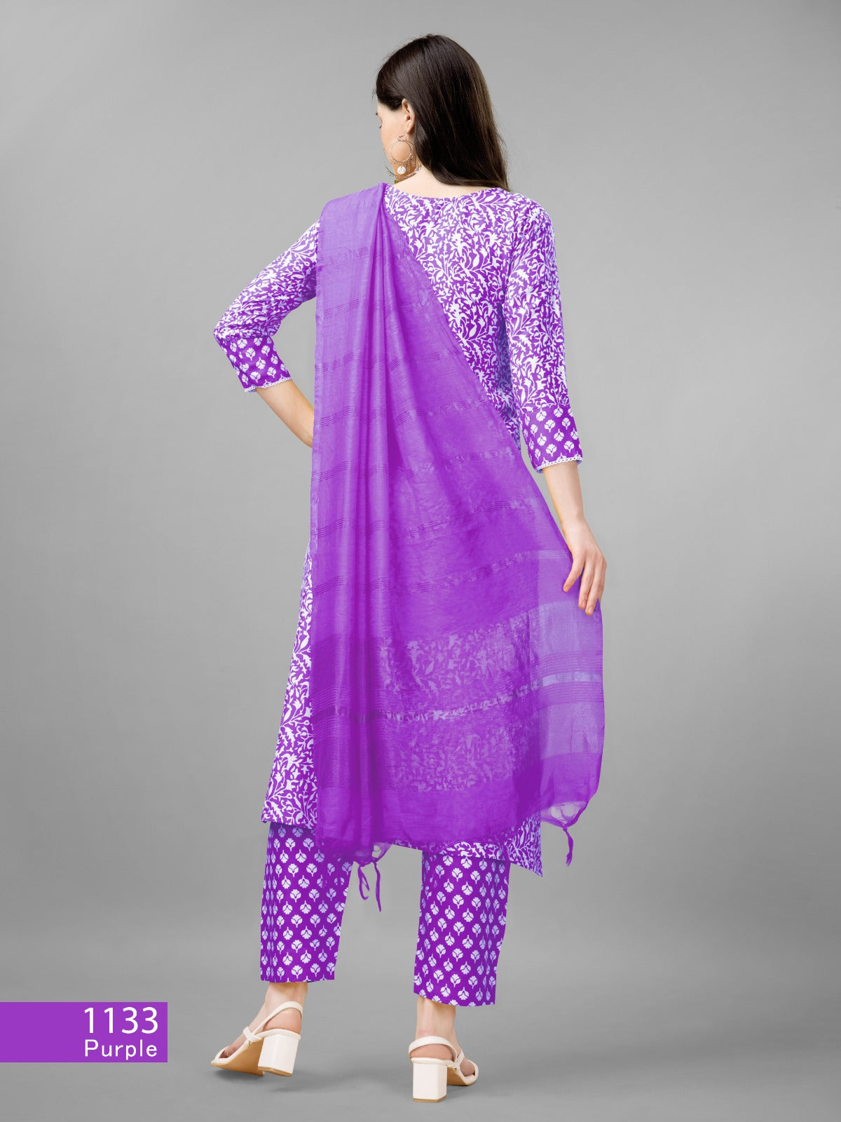 Beautiful Designer Pure Cotton Full Stiched Kurti Pant with Dupatta