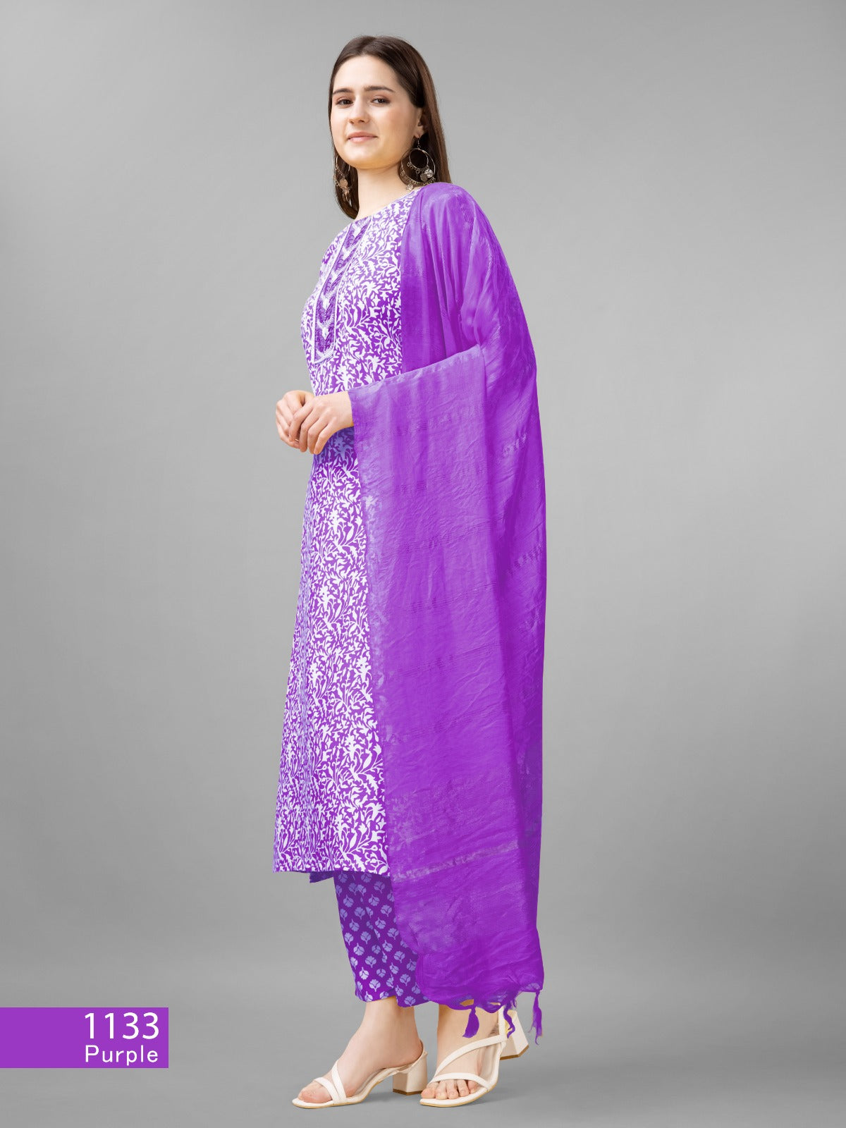 Beautiful Designer Pure Cotton Full Stiched Kurti Pant with Dupatta