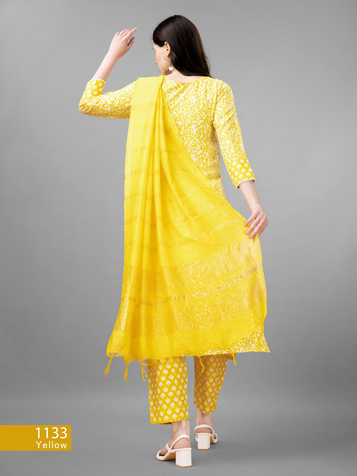 Beautiful Designer Pure Cotton Full Stiched Kurti Pant with Dupatta