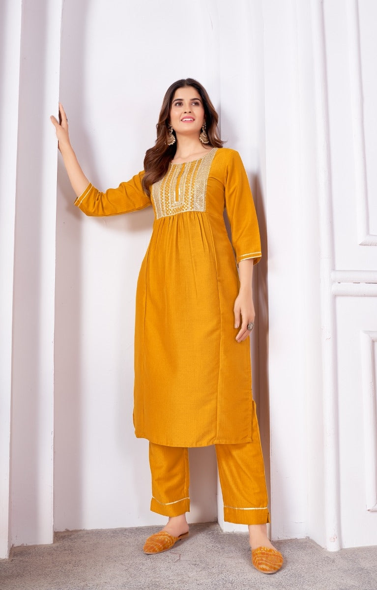 Beautiful Designer Pure Cotton Full Stiched Kurti Pant with Dupatta