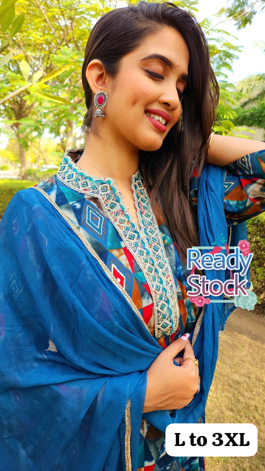 Beautiful Designer Pure Mudal Print Kurti with Pent & Dupptta Set