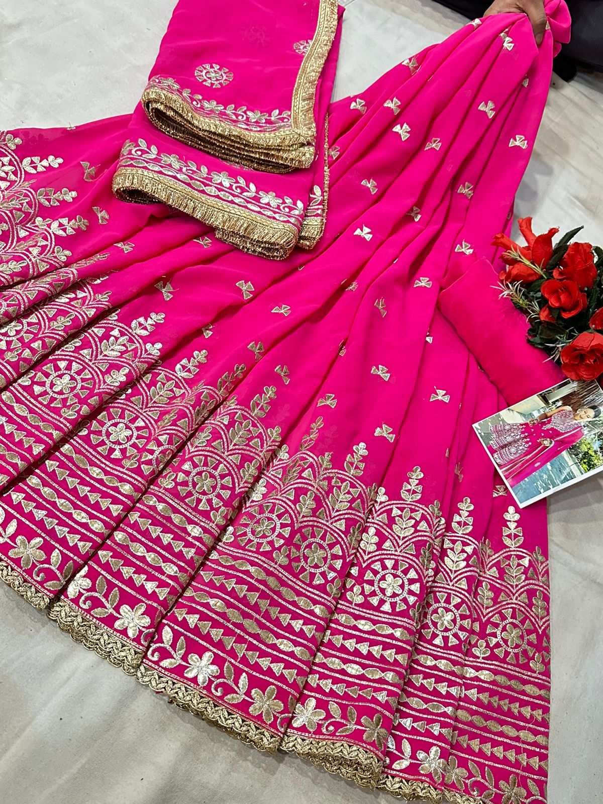 Beautiful Designer Pure Georgette Punjabi Patiala Suit