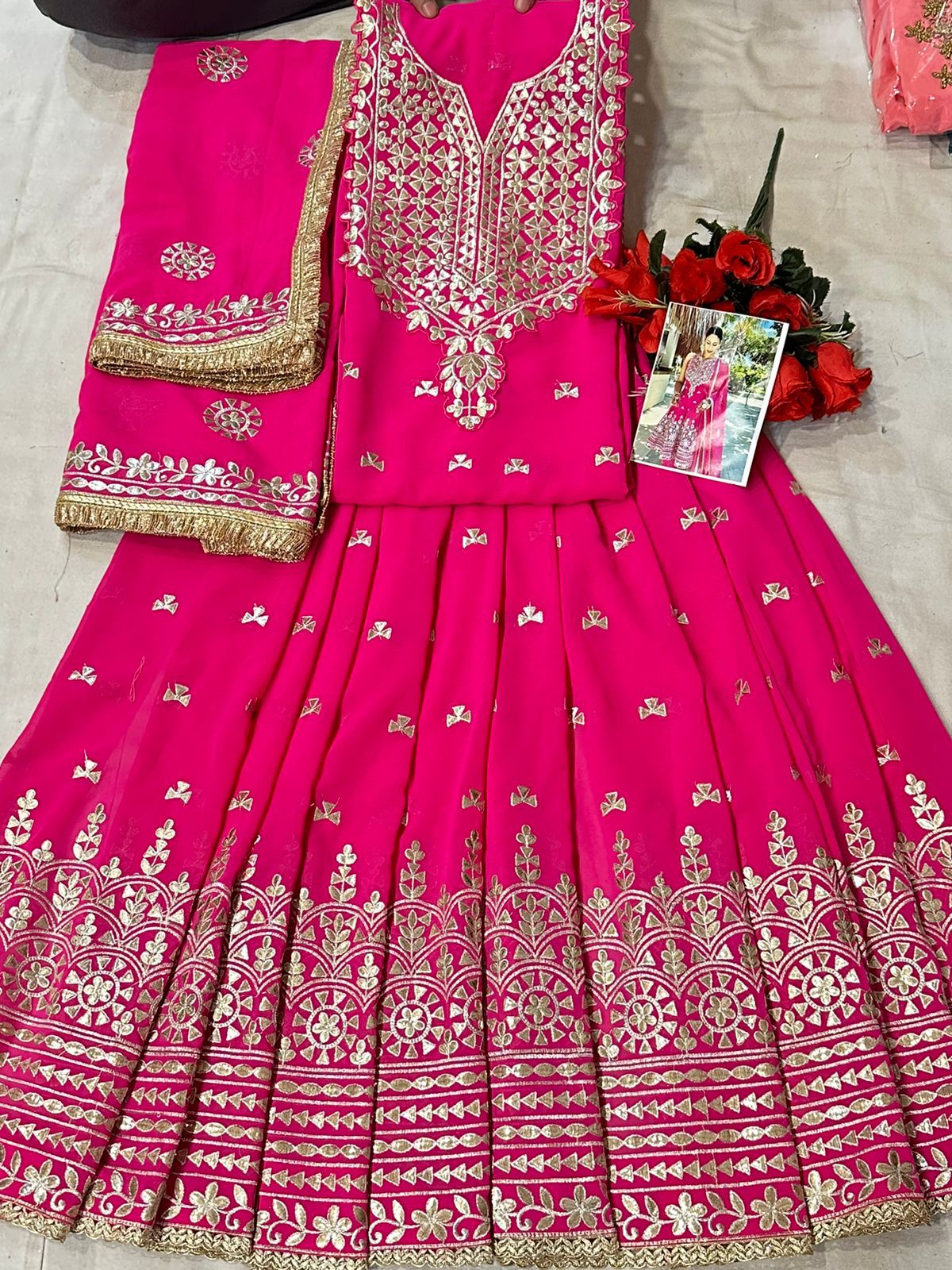 Beautiful Designer Pure Georgette Punjabi Patiala Suit