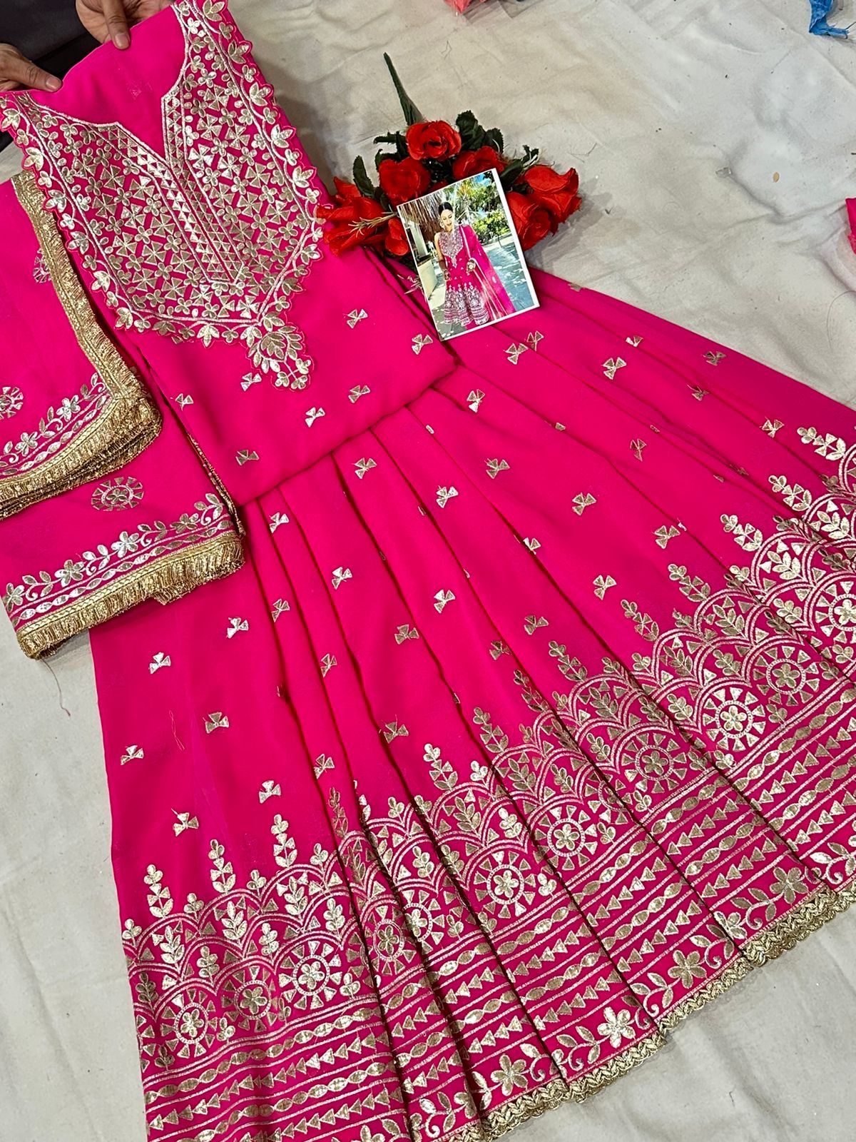 Beautiful Designer Pure Georgette Punjabi Patiala Suit