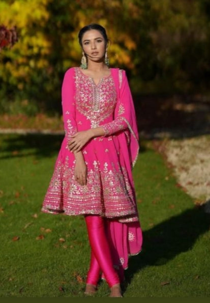 Beautiful Designer Pure Georgette Punjabi Patiala Suit