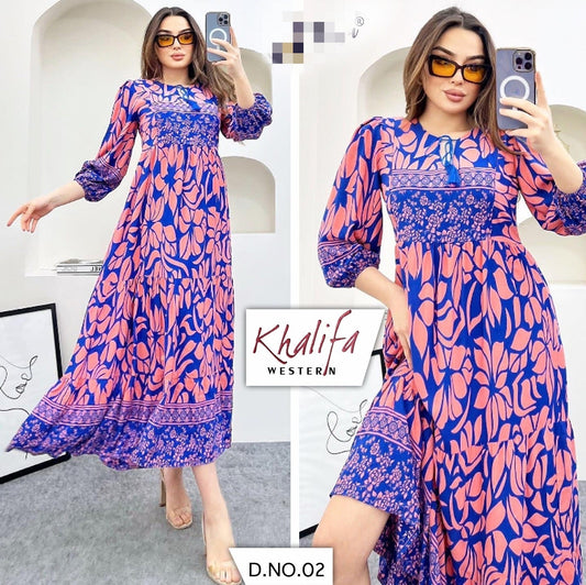 Beautiful Designer Western Wear Khalifa Frock