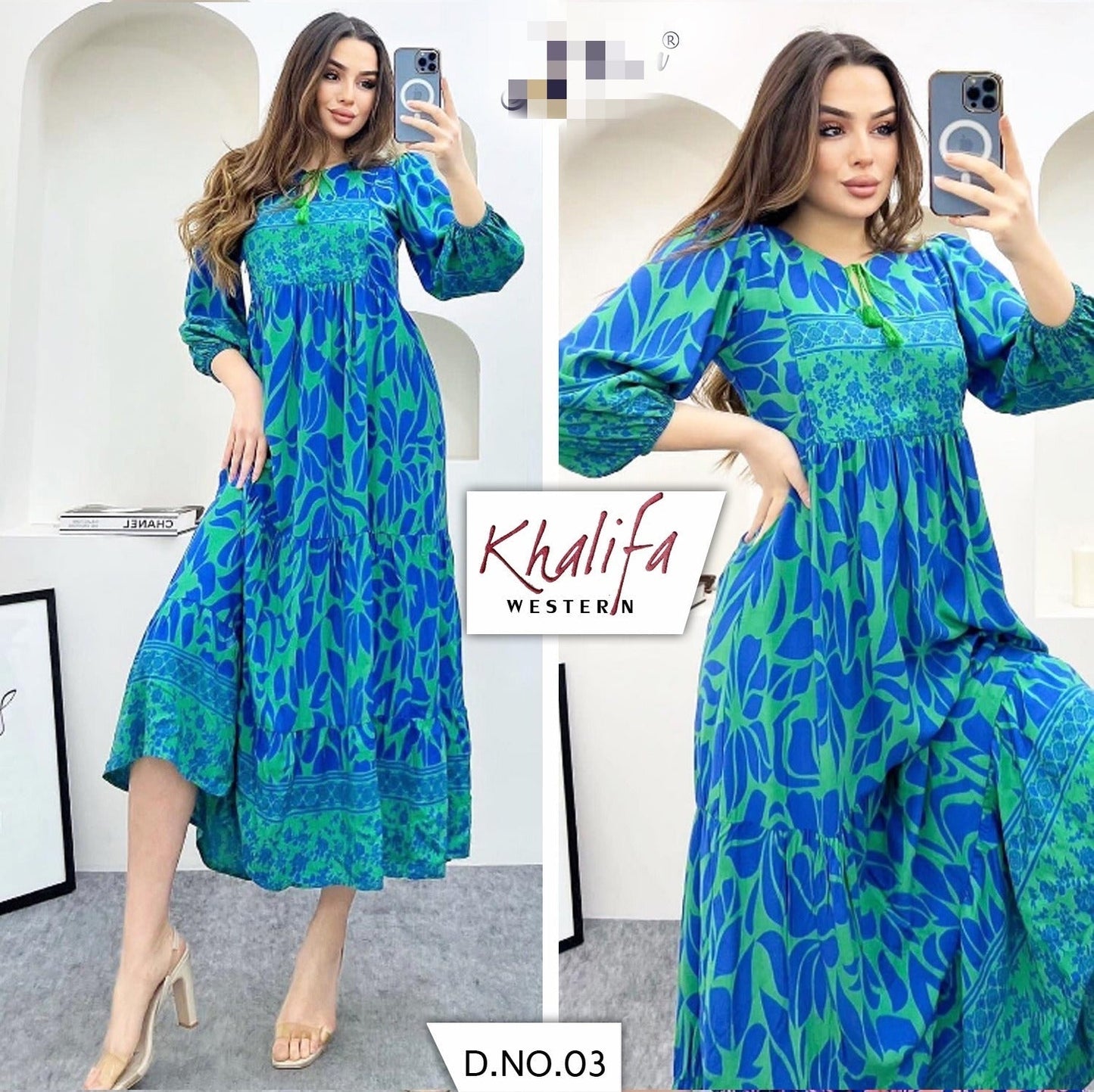 Beautiful Designer Western Wear Khalifa Frock