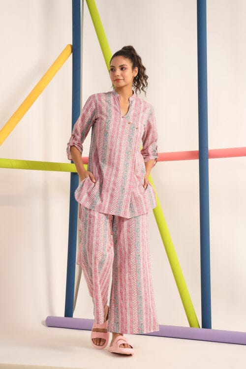 Beautiful Designer Soft Cotton Loungewear Palazzo Co-ord Set