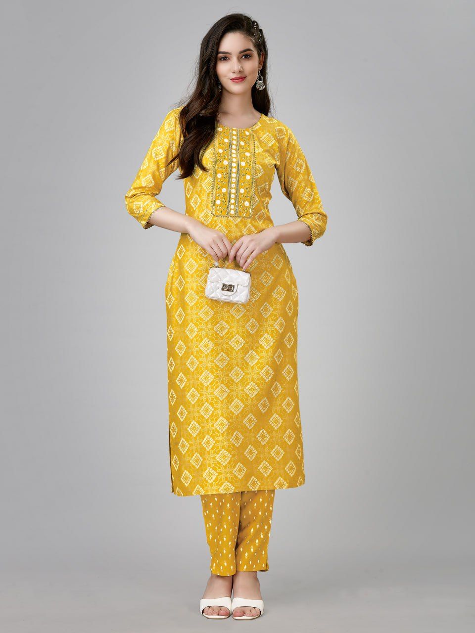 Beautiful Designer Pure Cotton Full Stiched Kurti Pant with Dupatta