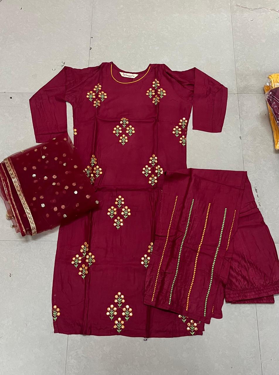 Beautiful Designer Rayon Cotton Salwar Suit