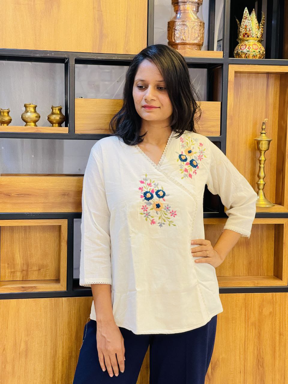 Beautiful Designer Summer Special Pure Khadi Cotton Kurti Top