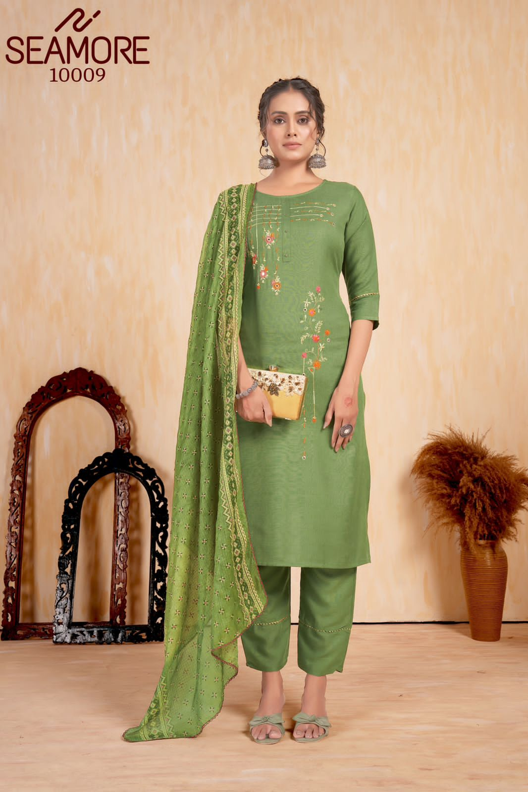 Beautiful Designer Party Wear Punjabi Style Hetaali Reyon Salwar Suit