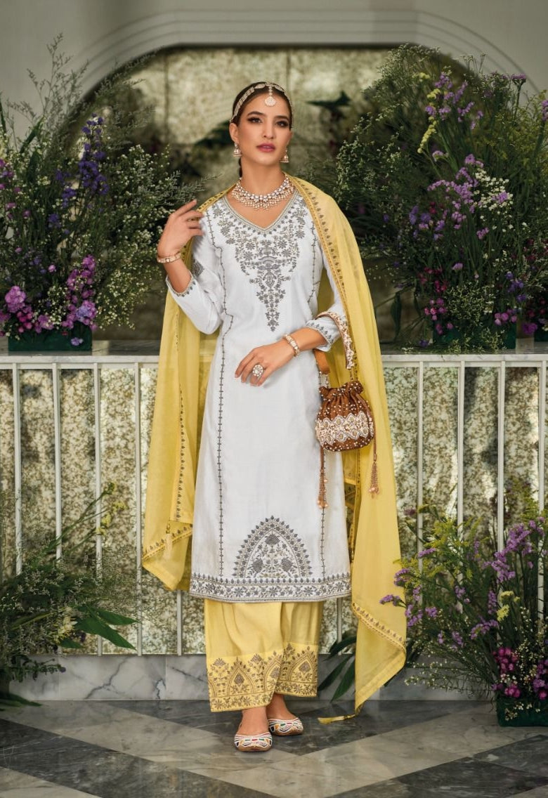 Beautiful Designer Party Wear Black white Salwar Suit