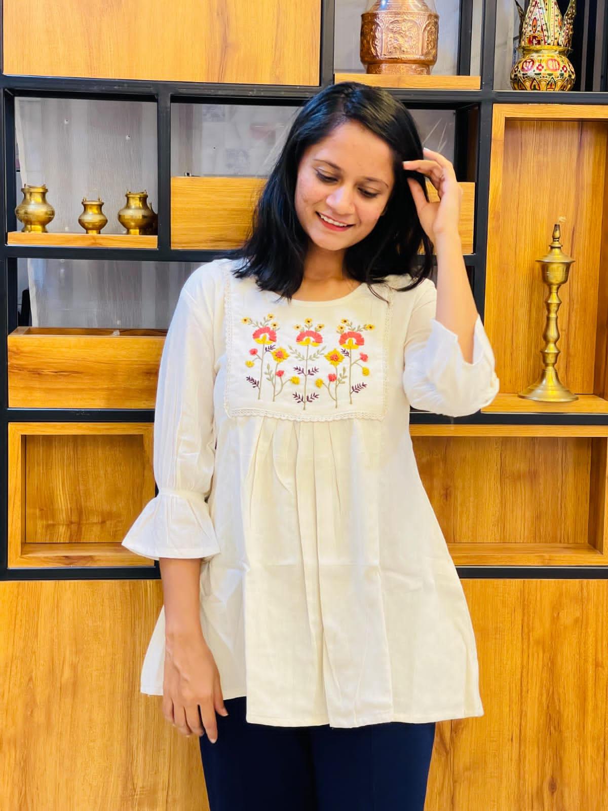 Beautiful Designer Summer Special Pure Khadi Cotton Kurti Top