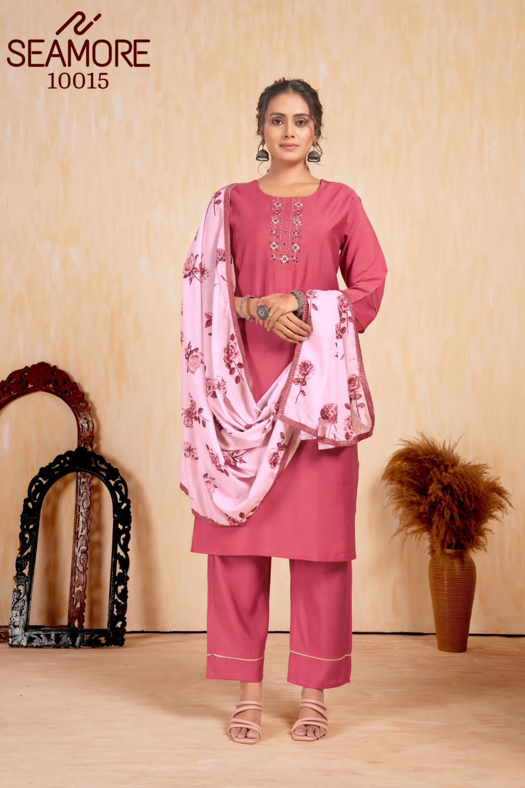 Beautiful Designer Party Wear Punjabi Style Hetaali Reyon Salwar Suit