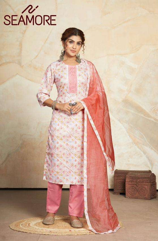 Beautiful Designer Party Wear Punjabi Style Aishwarya Cotton Blend Salwar Suit