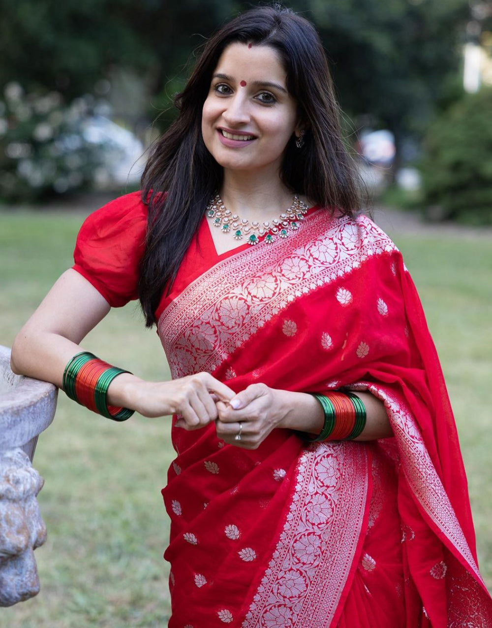 Candy Red Soft Banarasi Silk Saree With Zari Weaving Work