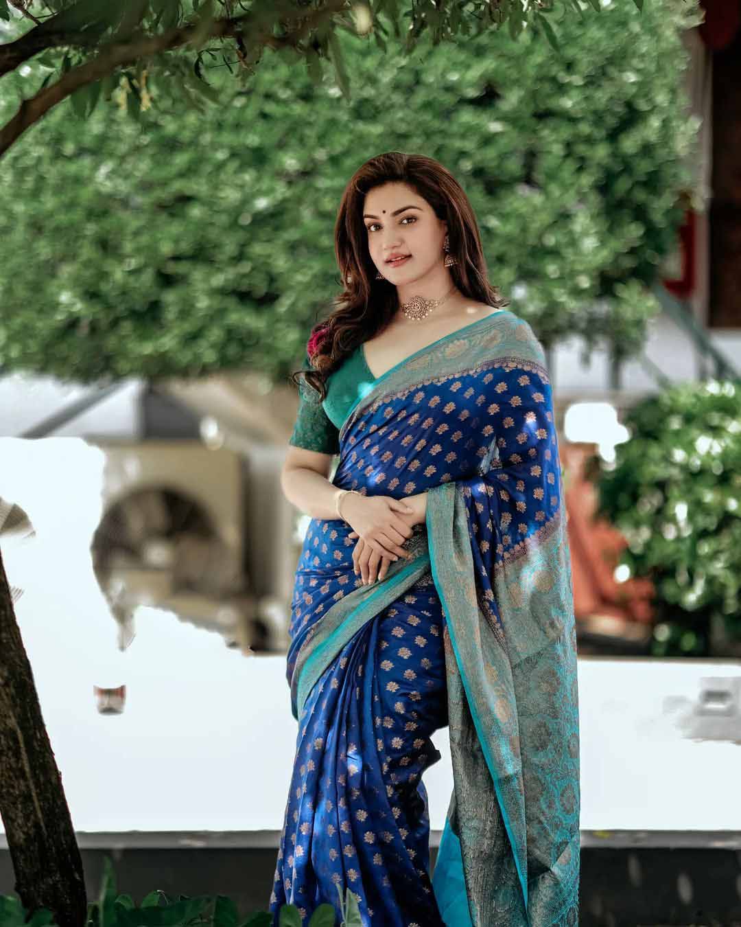 Impressive Blue Soft Banarasi Silk Saree With Beauteous Blouse Piece