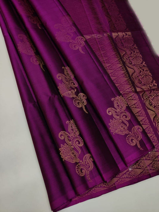 Fairytale Magenta Soft Silk Saree With Enthralling Blouse Piece