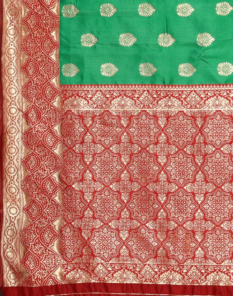 Green Jacquard Banarasi Silk Saree