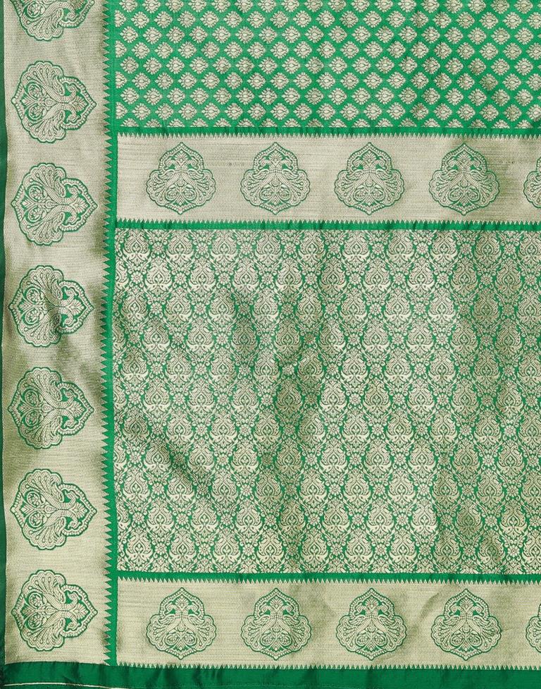 Green Jacquard Banarasi Silk Saree