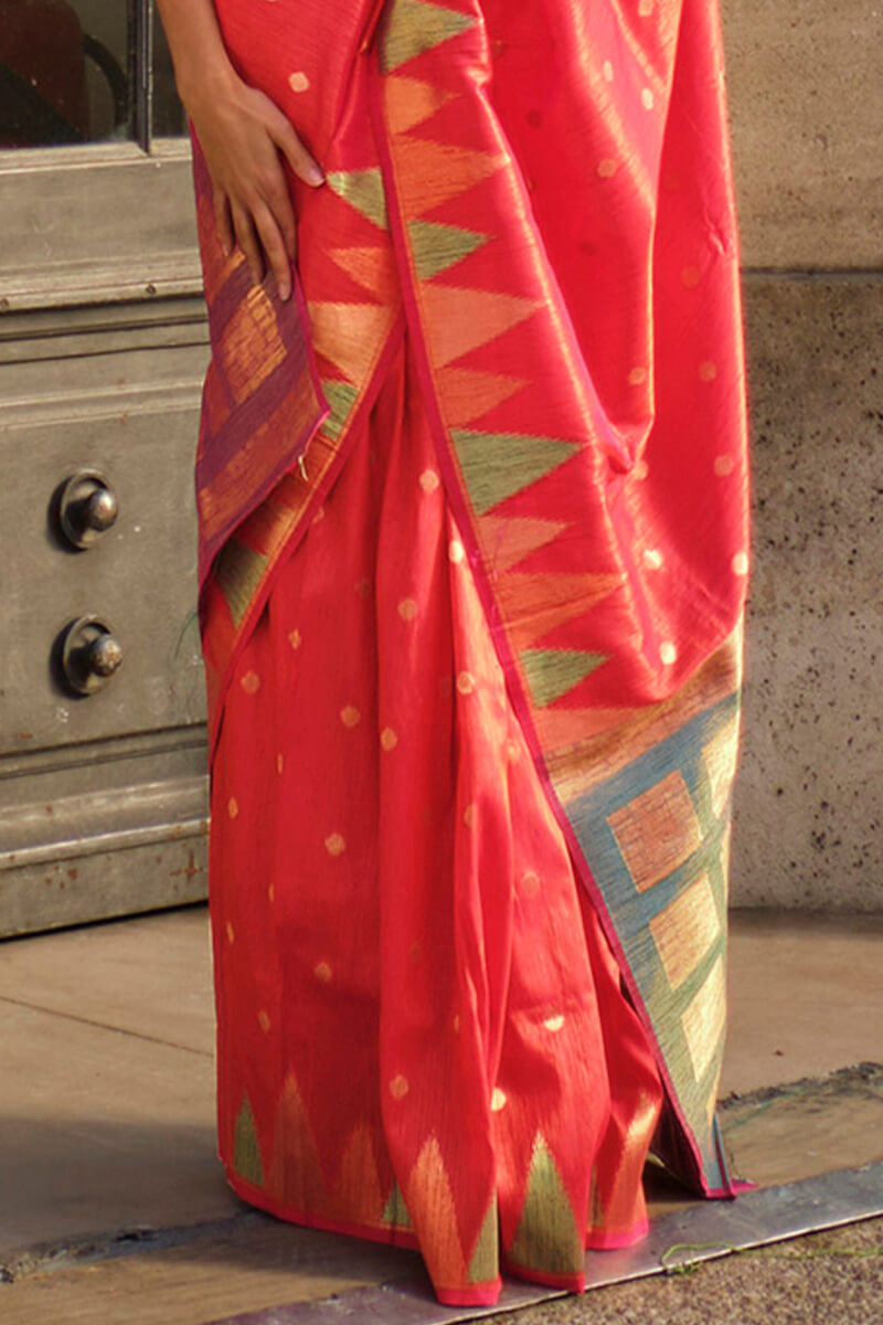 Innovative Dark Pink Soft Banarasi Silk Saree With Amazing Blouse Piece