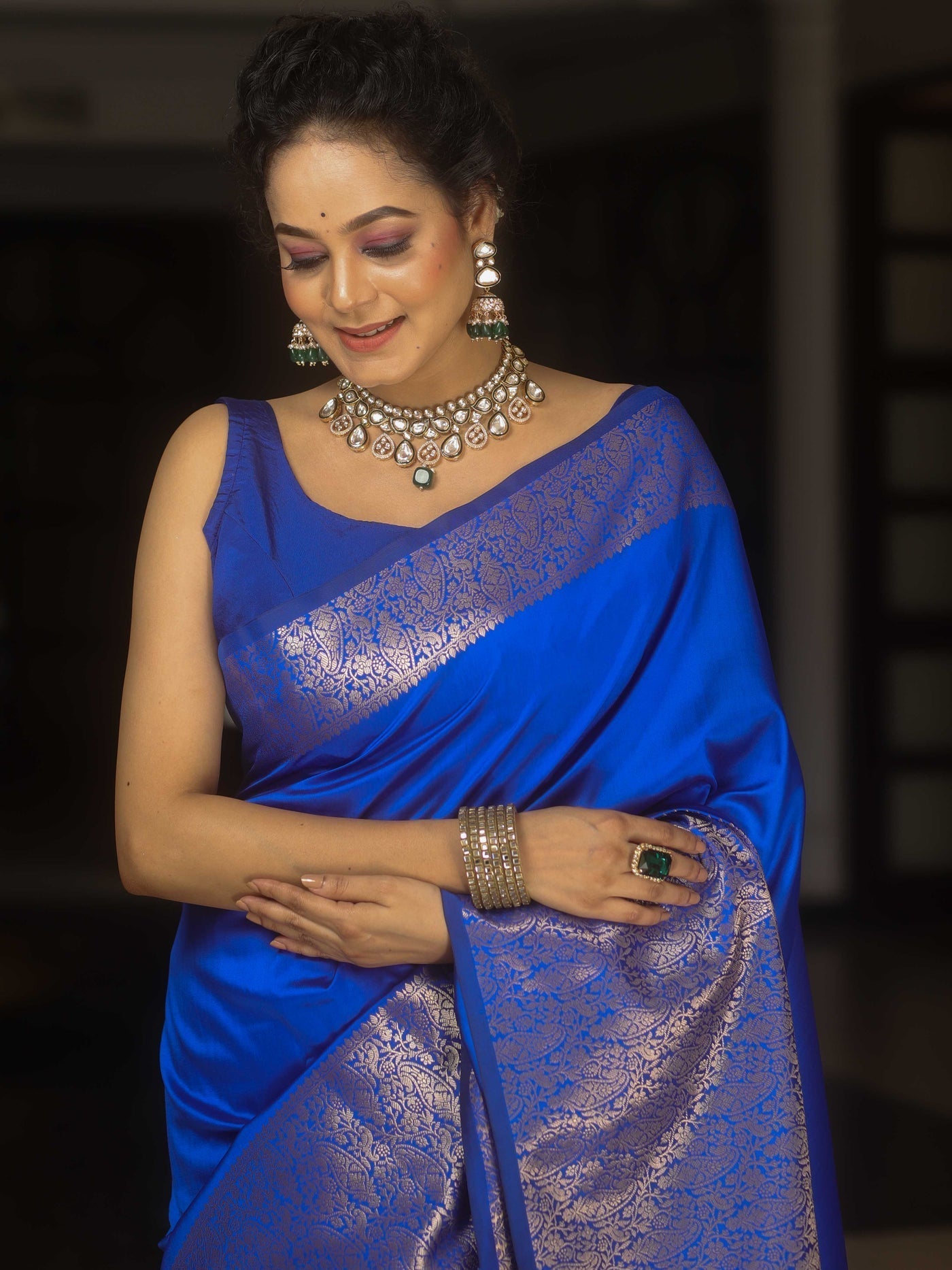 Extraordinary Royal Blue Soft Silk Saree With Amazing Blouse Piece