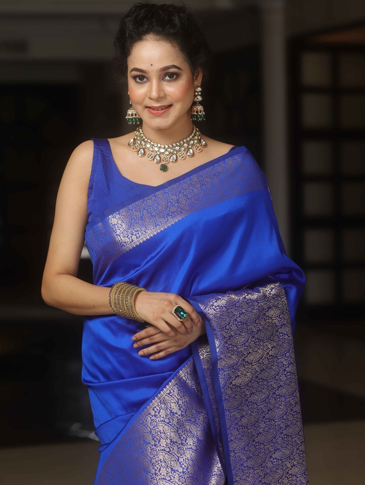 Extraordinary Royal Blue Soft Silk Saree With Amazing Blouse Piece