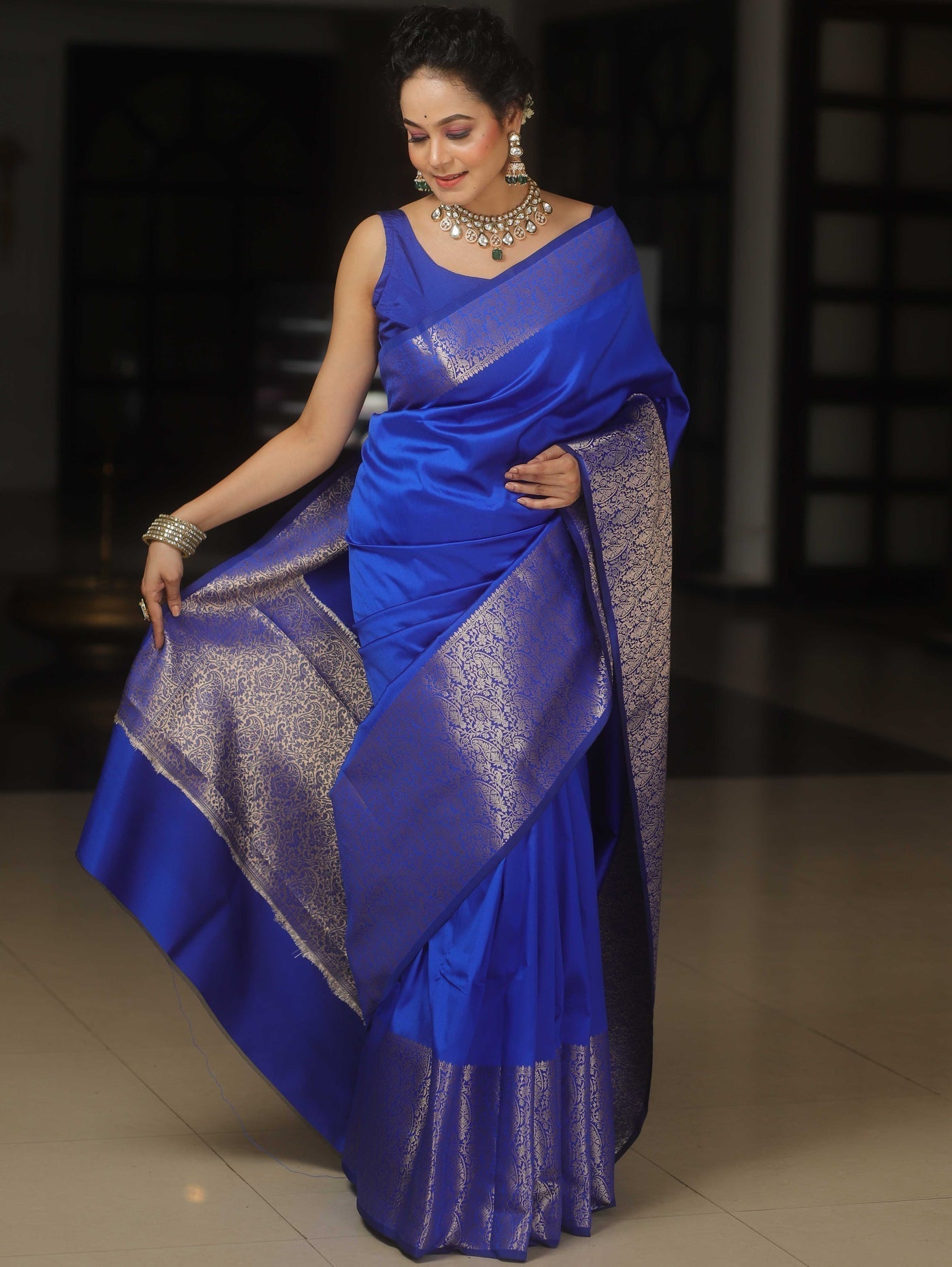 Extraordinary Royal Blue Soft Silk Saree With Amazing Blouse Piece