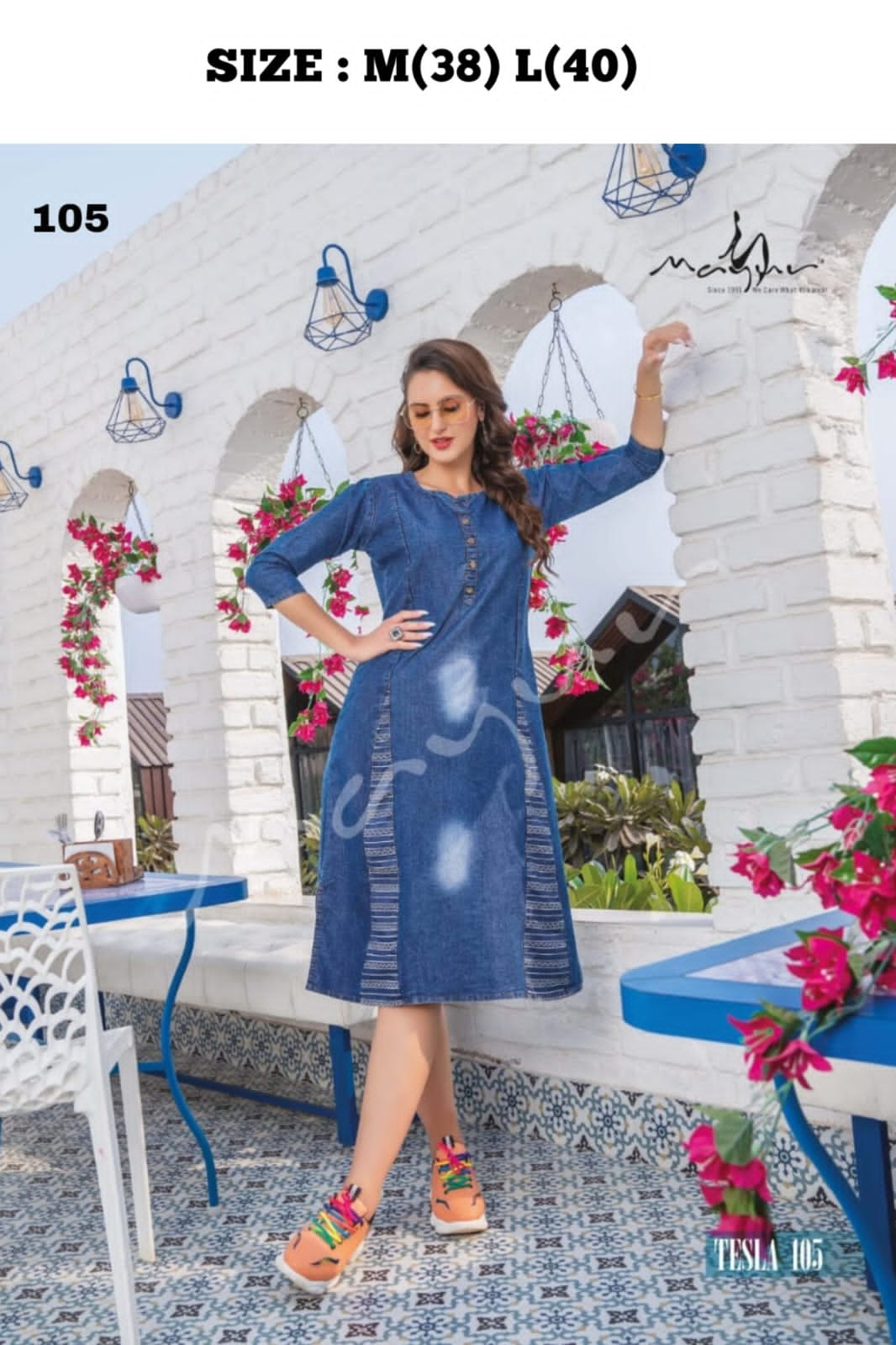 Party Wear Denim Kurti