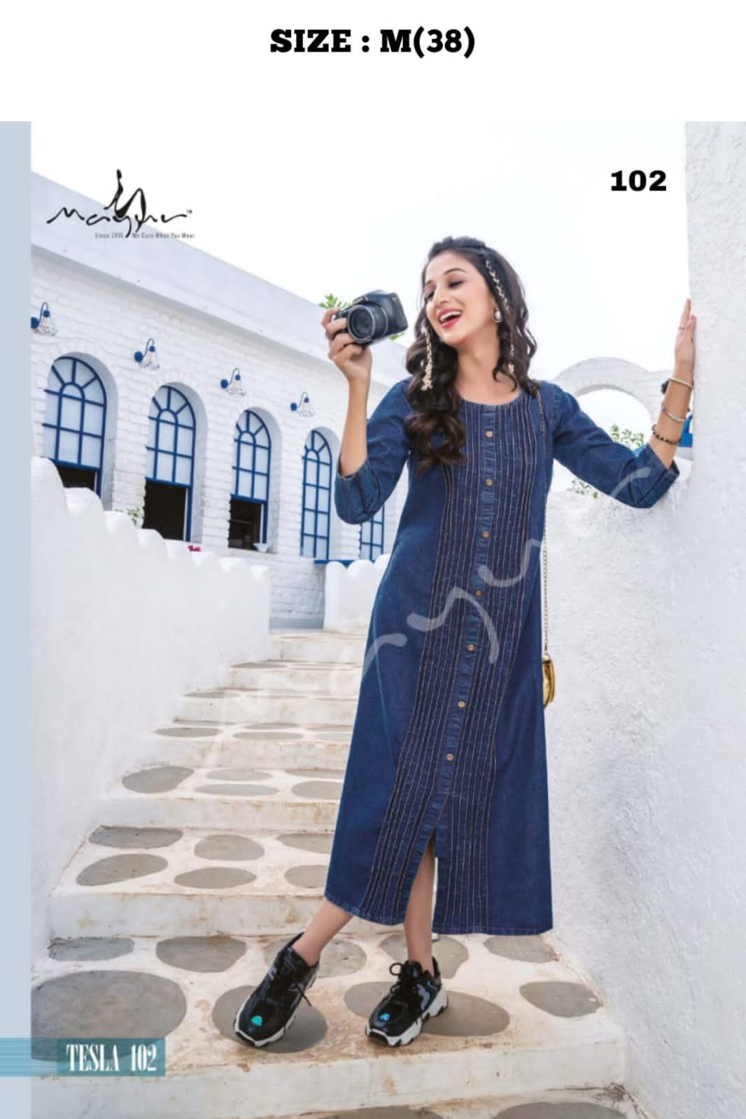 Party Wear Denim Kurti