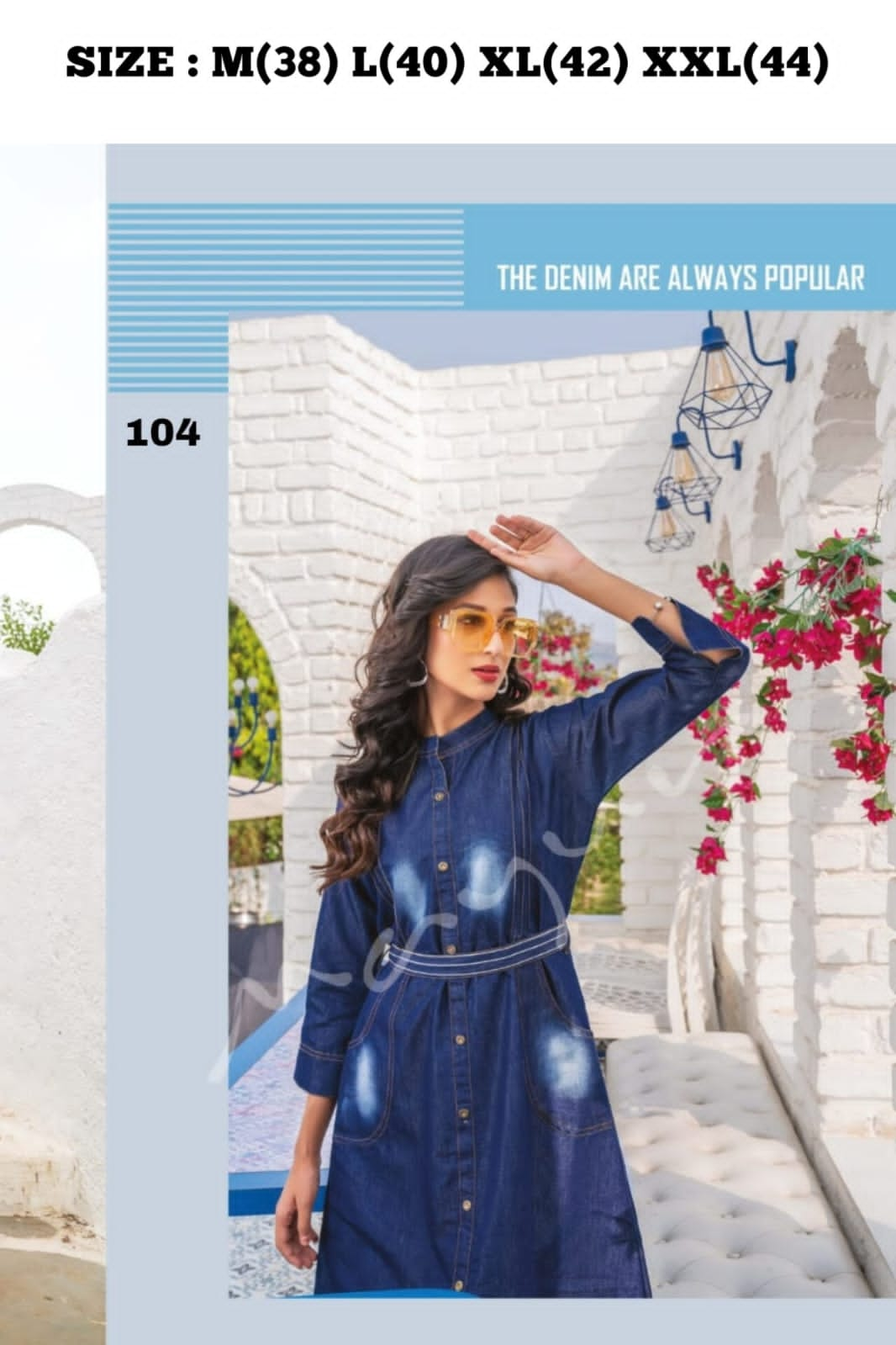 Party Wear Denim Kurti